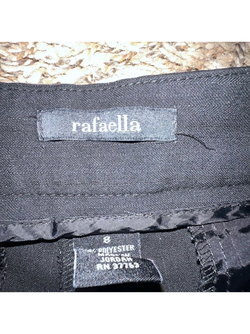 RAFAELLA black striped dress pants size 8 short - Picture 2 of 3